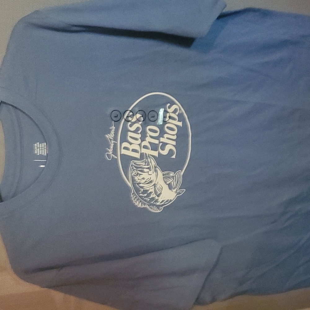 Mens Bass Pro Shop T-shirt. Johnny Morris Ltd. Slate Blue. Sz Lg. New With Tag